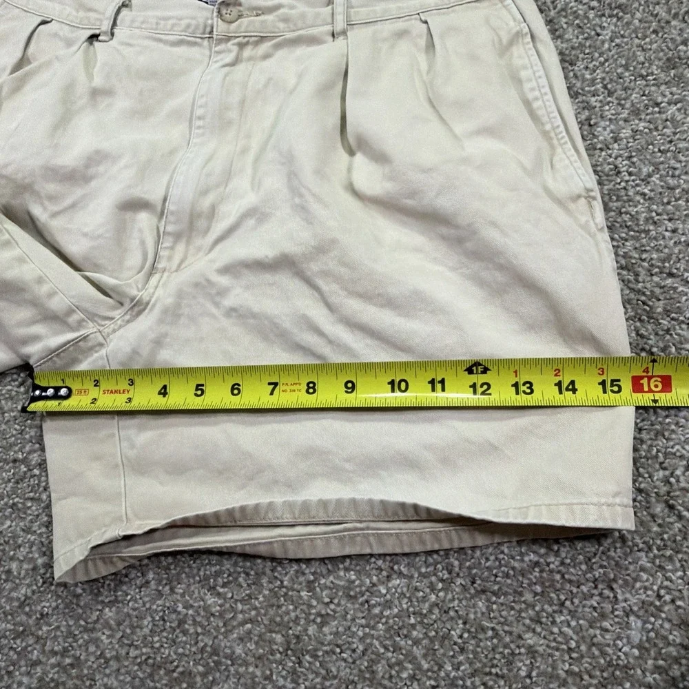 Vintage Polo Chino Shorts Double Pleated 90s Beige Classic Size 36